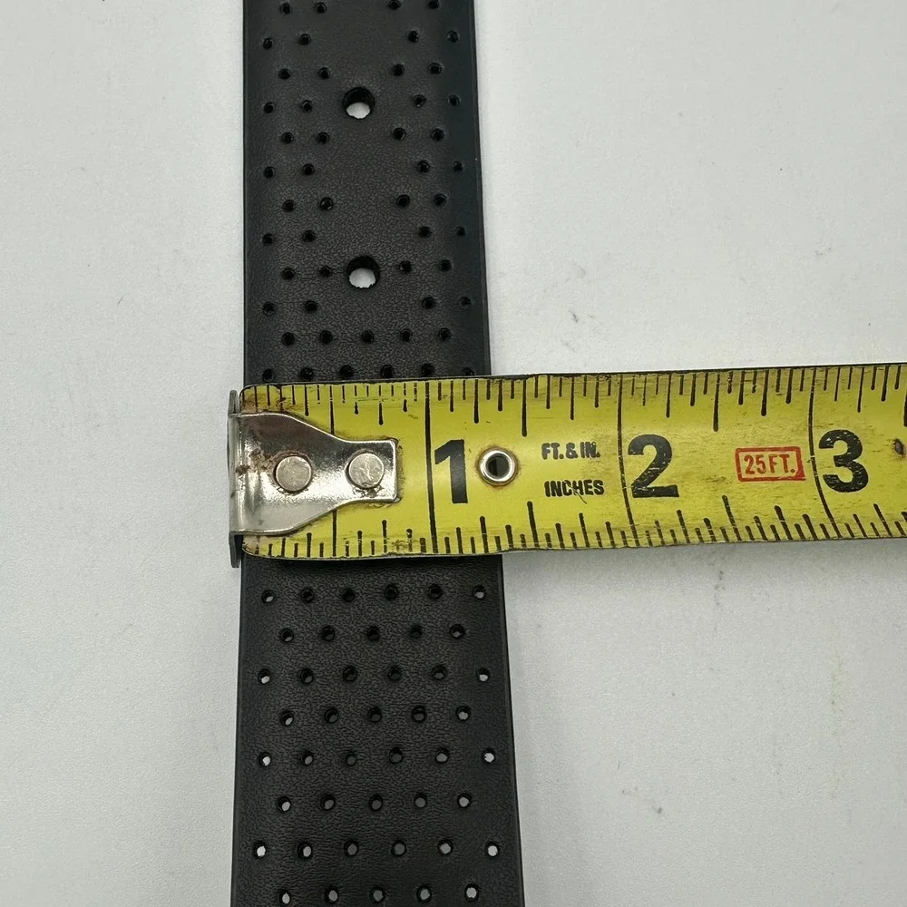 Reebok Reversible Belt Mens Size 38 Black Perforated Athletic Casual‎ Sport Golf